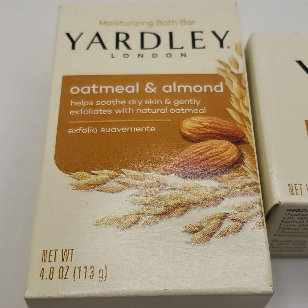 Yardley soap bars oatmeal and almond cleansing calming bar soap bundle